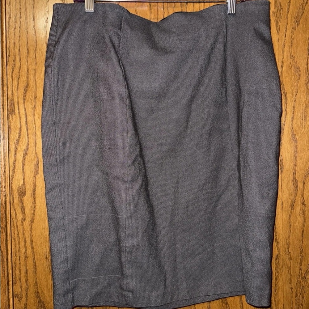 Elle Gray Pull On Pencil Skirt- XL
